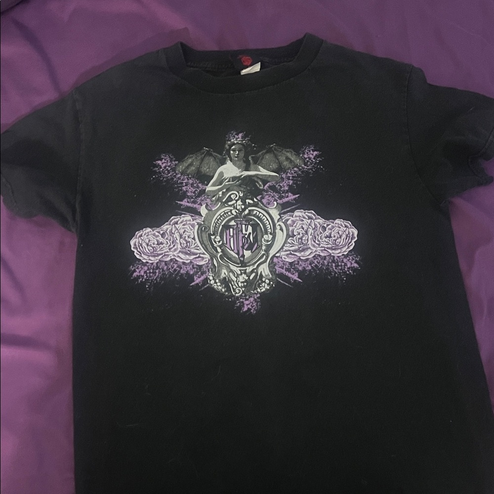 AFI purple logo Black Graphic T-Shirt